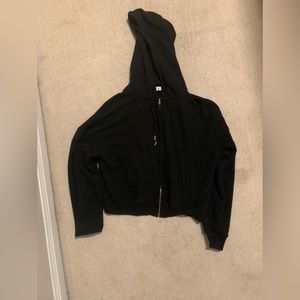 black garage zip up hoodie